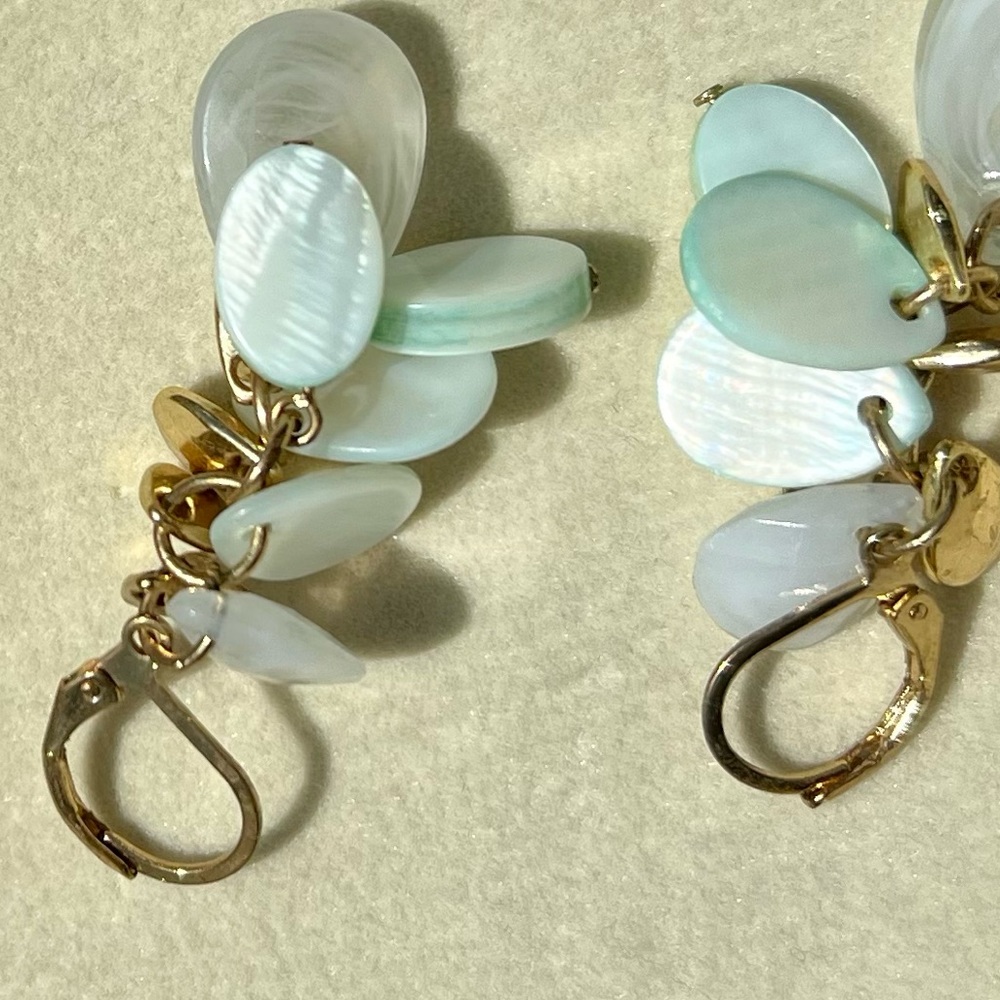 Mint blue earrings.